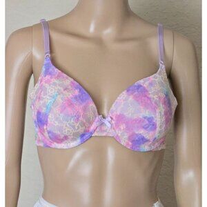 Victoria’s Secret Lined Perfect Coverage multicolor lace Bra size 34C